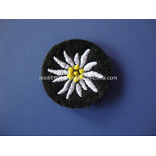 Embroidery Patch/Custom Embroidery Patch/Embroidery Badge Circle Embroidery Badge Black